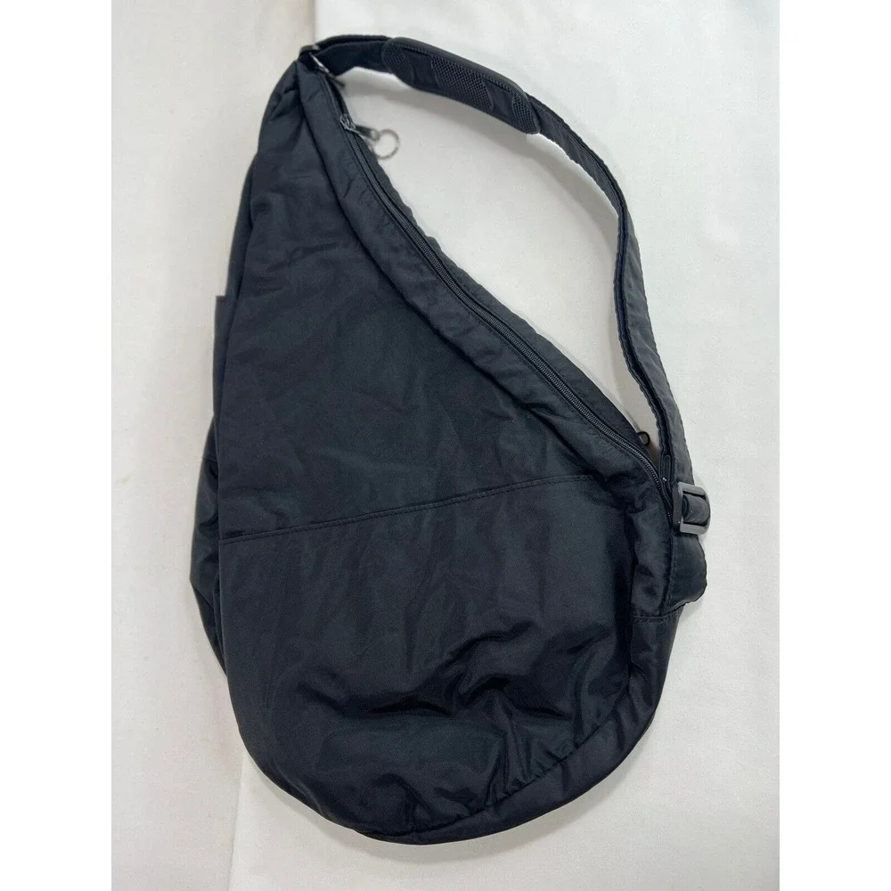 Healthy Back‎ Sling Bag Black Ergonomic Crossbody Travel Lightweight Utility
